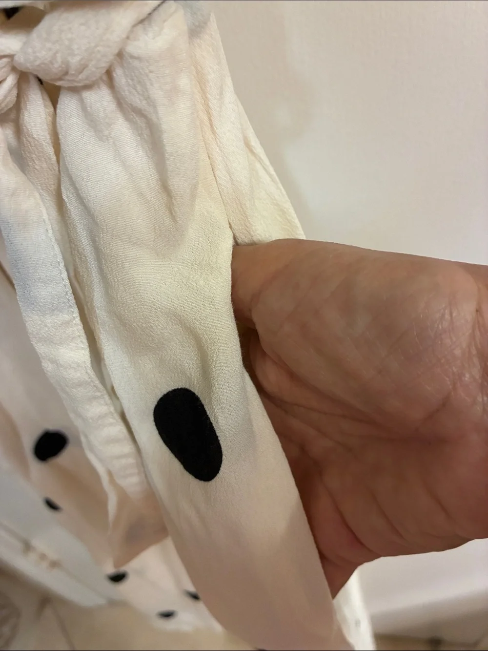 Maeve by Anthropologie White Midi Dress with Black Polka Dots Sz 00